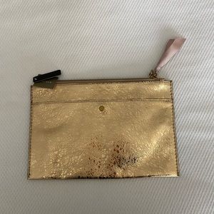 J Crew Gold Metallic Pouch